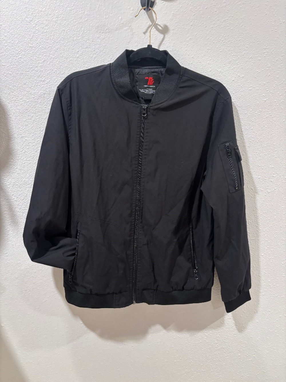 Men's Lightweight Bomber Jacket Spring Fall Thin Casual Coat Full-Zip Work Coat